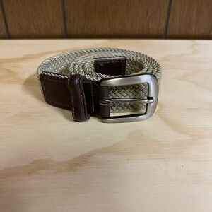 Men's Tan and Brown Woven Belt